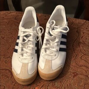 Adidas White and Blue Sneakers
